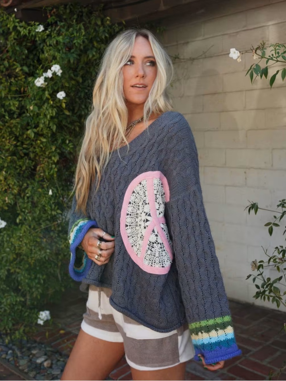 Peace Sign Sweater